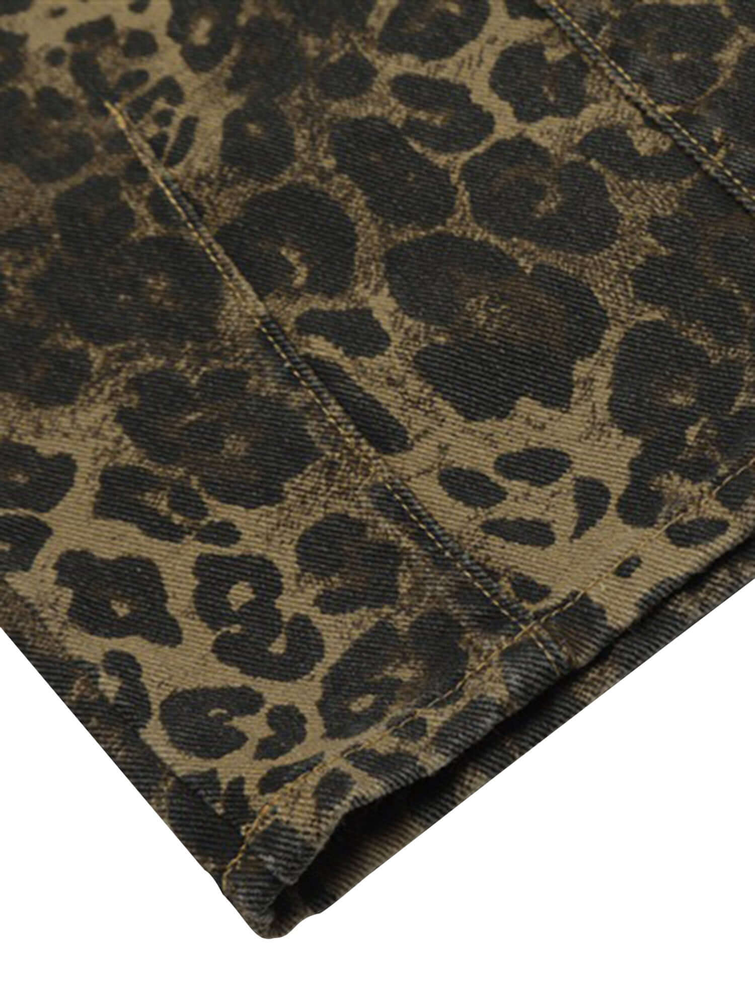 Leopard Print Street Style Workwear Overalls Streetwear