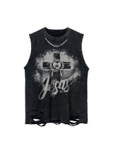 Love Cross Street Rap Sleeveless Vest Streetwear