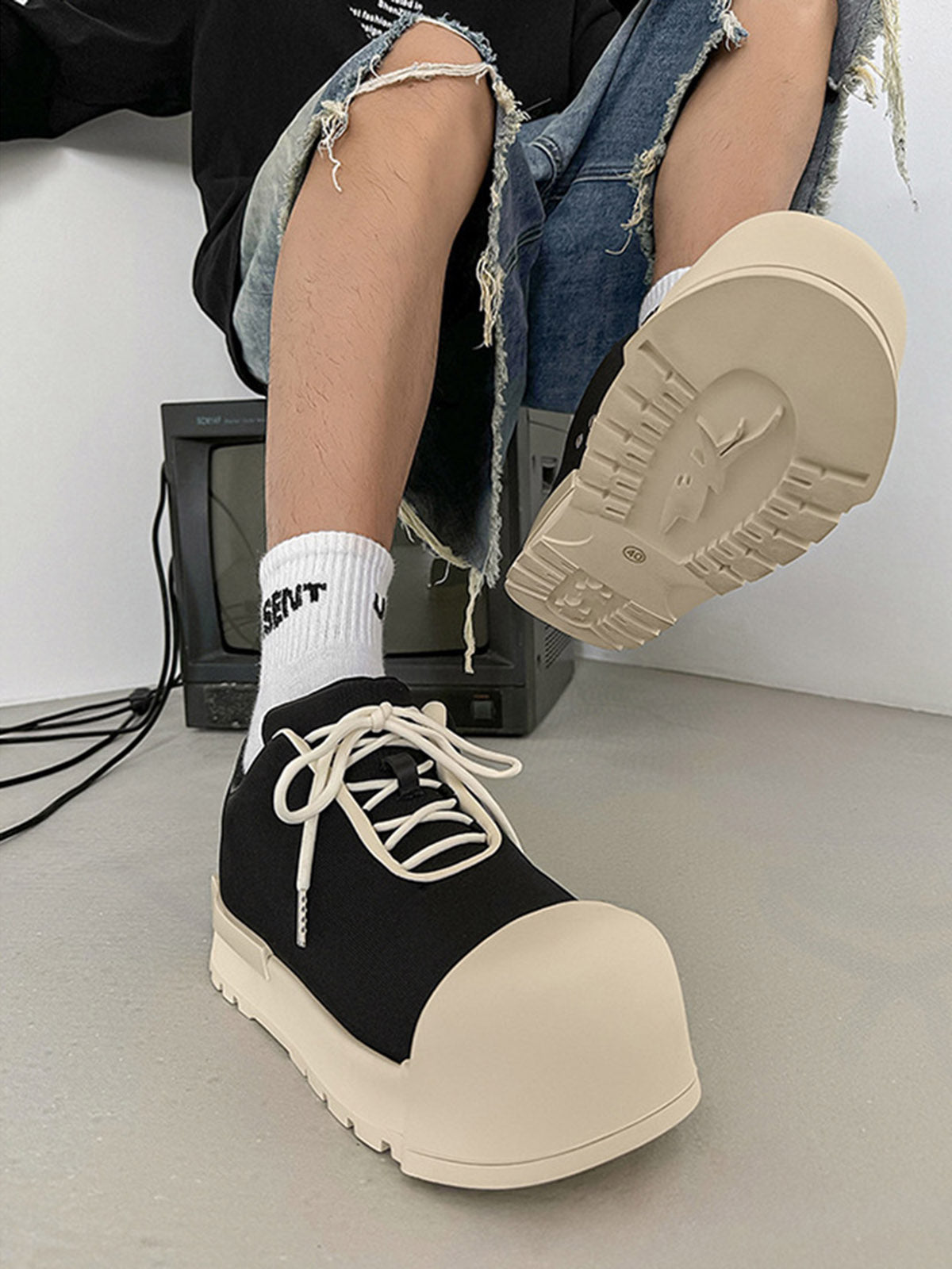 Low Top Canvas Platform Sneakers Streetwear
