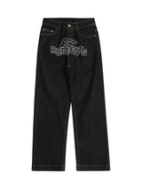 Star Letter Print Jeans Streetwear