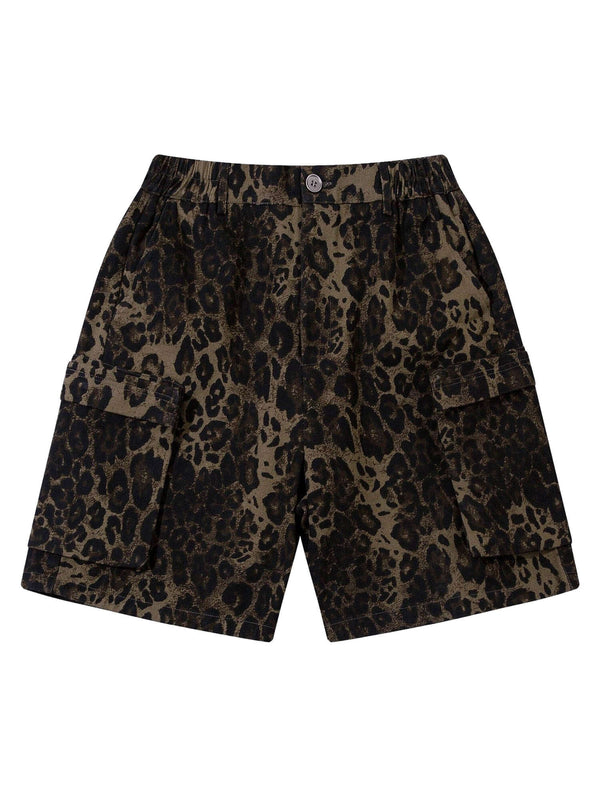 Street Leopard Print Shorts Streetwear