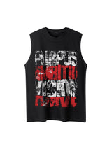 Unisex Letters Street Rap Graffiti Vest Streetwear