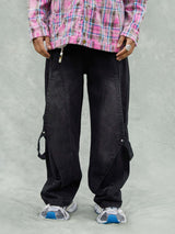 Washed Ripped Denim Jeans Streetwear