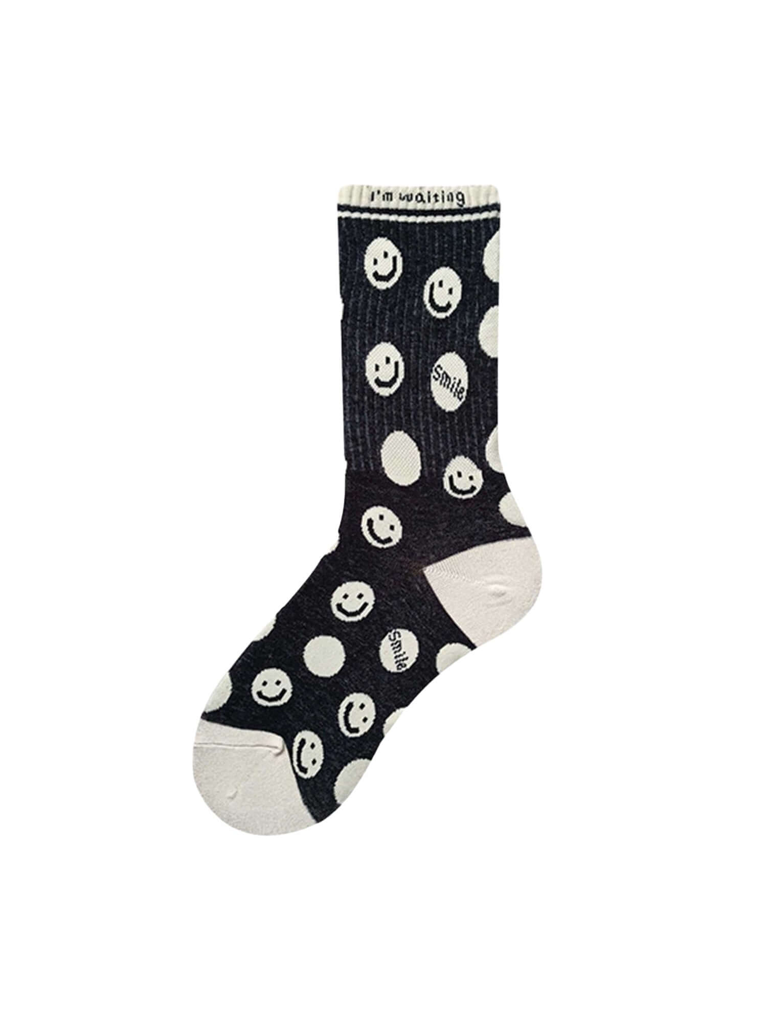Add playful energy to your outfit with the Thousand Birds Check Smiley Face Mid-Calf Cotton Socks — designed for all-day comfort and standout style. Crafted from a soft and durable cotton blend, these socks feature a fun polka dot pattern, reinforced heel