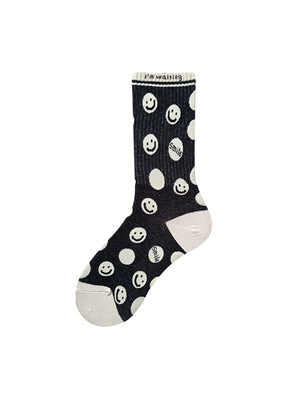 Add playful energy to your outfit with the Thousand Birds Check Smiley Face Mid-Calf Cotton Socks — designed for all-day comfort and standout style. Crafted from a soft and durable cotton blend, these socks feature a fun polka dot pattern, reinforced heel