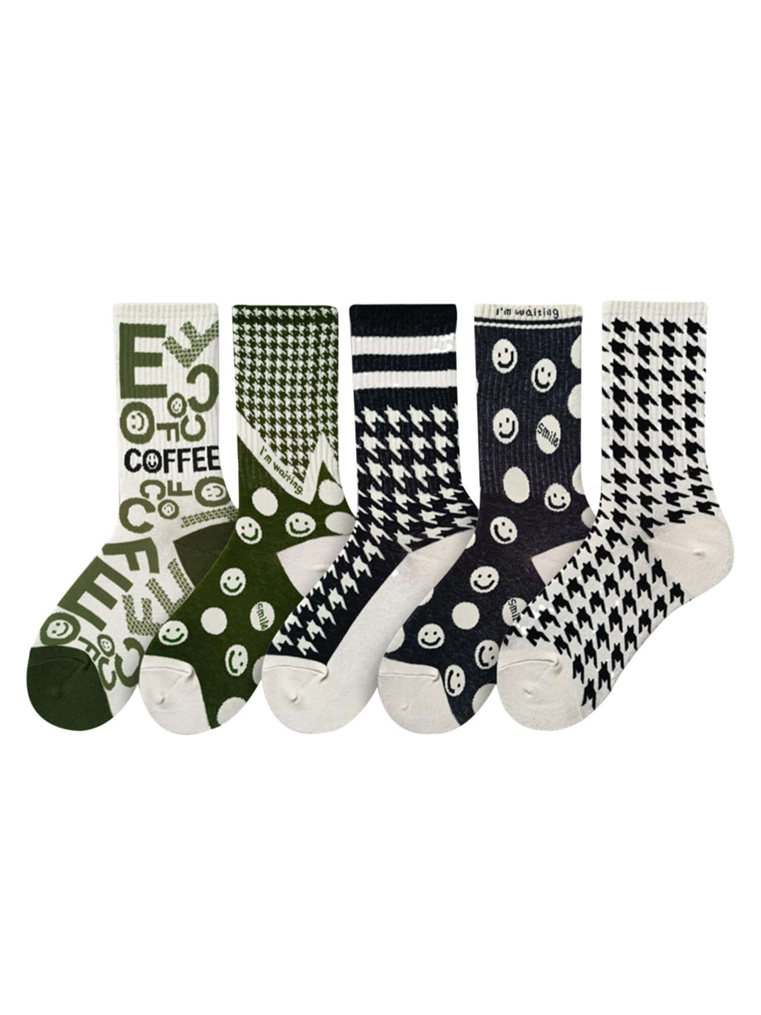Add playful energy to your outfit with the Thousand Birds Check Smiley Face Mid-Calf Cotton Socks — designed for all-day comfort and standout style. Crafted from a soft and durable cotton blend, these socks feature a fun polka dot pattern, reinforced heel