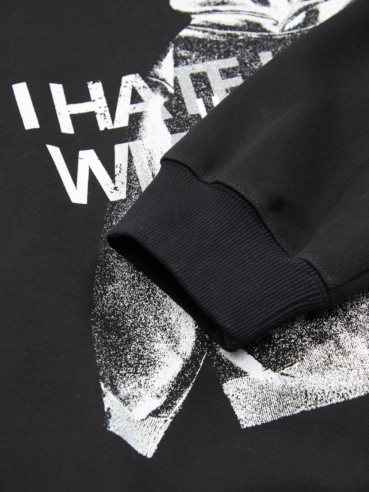 Lustiger Slogan Hoodie mit Foto-Print – Nahaufnahme Print und Bündchen | XoKool