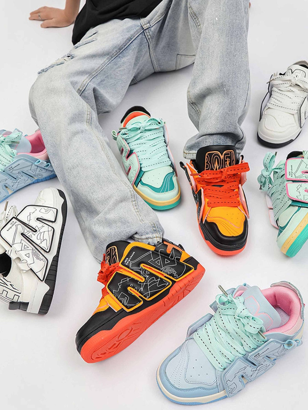 Skate Sneakers mit Buchstaben – Detailansicht | XoKool