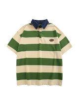 Bring timeless flair to your wardrobe with the Vintage Color Striped Polo Shirt. Made from a breathable cotton blend, this short-sleeved polo features a classic chest pocket, ribbed collar and cuffs, and a vibrant striped pattern that adds a retro touch t