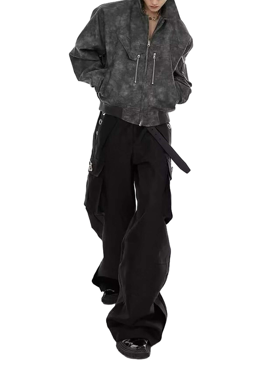 Channel raw attitude with the Vintage Motorcycle Suede Street Rap Jacket — a bold blend of retro biker style and modern streetwear flair. Crafted from durable denim with a suede-like finish, this jacket features a distressed look, front zipper closure, ri