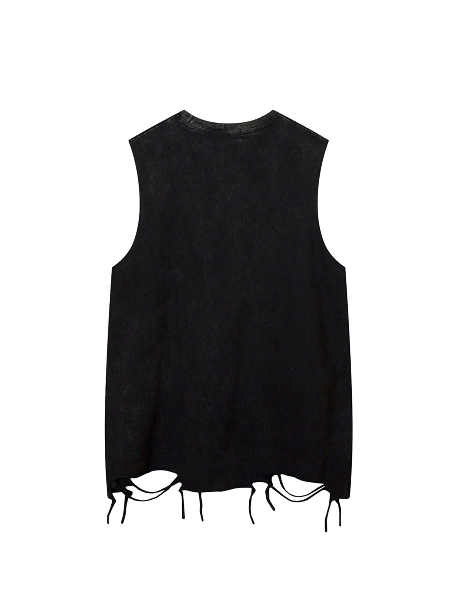 Bring bold energy to your look with the Vintage Necklace Star Print Hip Hop Tank Top. Crafted from a soft and breathable cotton blend, this sleeveless top features a unique distressed hem, raw edges, and a standout graphic print for a strong streetwear vi