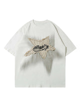 Add a touch of vintage flair to your everyday outfit with the Vintage Star Loose T Shirt. Crafted from a soft and breathable cotton blend, this relaxed-fit tee features a bold star graphic and slogan detail that bring effortless streetwear attitude. With