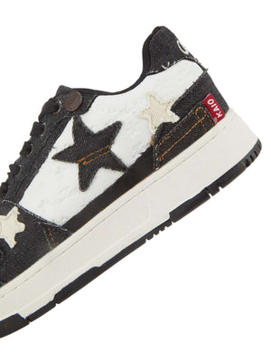 Add a bold twist to your casual outfits with the Vintage Star Skateboard Sneakers — designed for comfort, style, and standout street flair. Made from breathable canvas, these sneakers feature a trendy star print, a unique red zipper detail for extra edge,