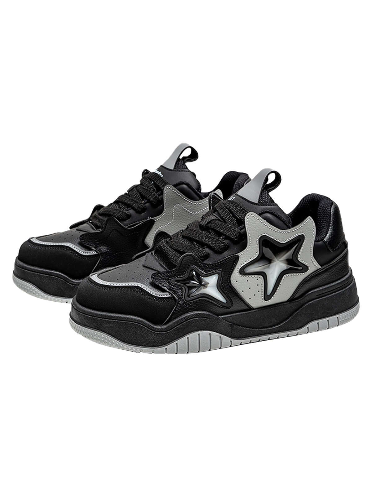 Bring bold energy to your look with the Vintage Star Sneakers — where retro inspiration meets modern streetwear comfort. Crafted from durable synthetic leather and breathable mesh panels, these sneakers feature a padded collar for superior support, reflec