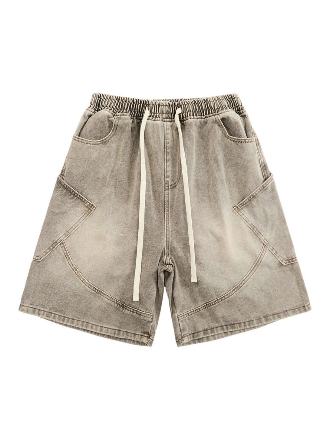 Bring effortless edge to your casual wardrobe with the Vintage Wash Deconstructed Drawstring Denim Shorts. Made from premium denim, these relaxed-fit shorts feature an elastic waistband with an adjustable drawstring for maximum comfort and flexibility. Th
