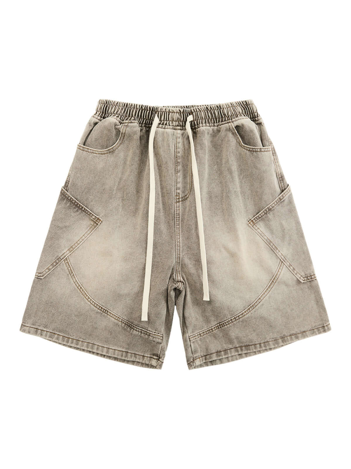Bring effortless edge to your casual wardrobe with the Vintage Wash Deconstructed Drawstring Denim Shorts. Made from premium denim, these relaxed-fit shorts feature an elastic waistband with an adjustable drawstring for maximum comfort and flexibility. Th