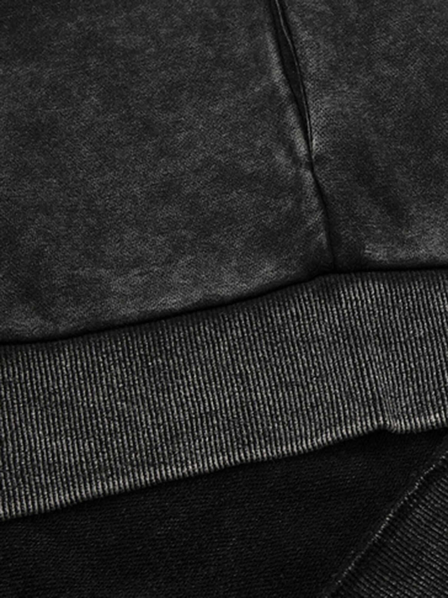 Make a bold statement with the Washed And Aged Hooded Sweatshirt — a cozy, oversized piece featuring a striking rib cage design. Crafted from a soft cotton blend, this hoodie blends comfort and attitude with its spooky, skeleton-inspired graphic. Perfect