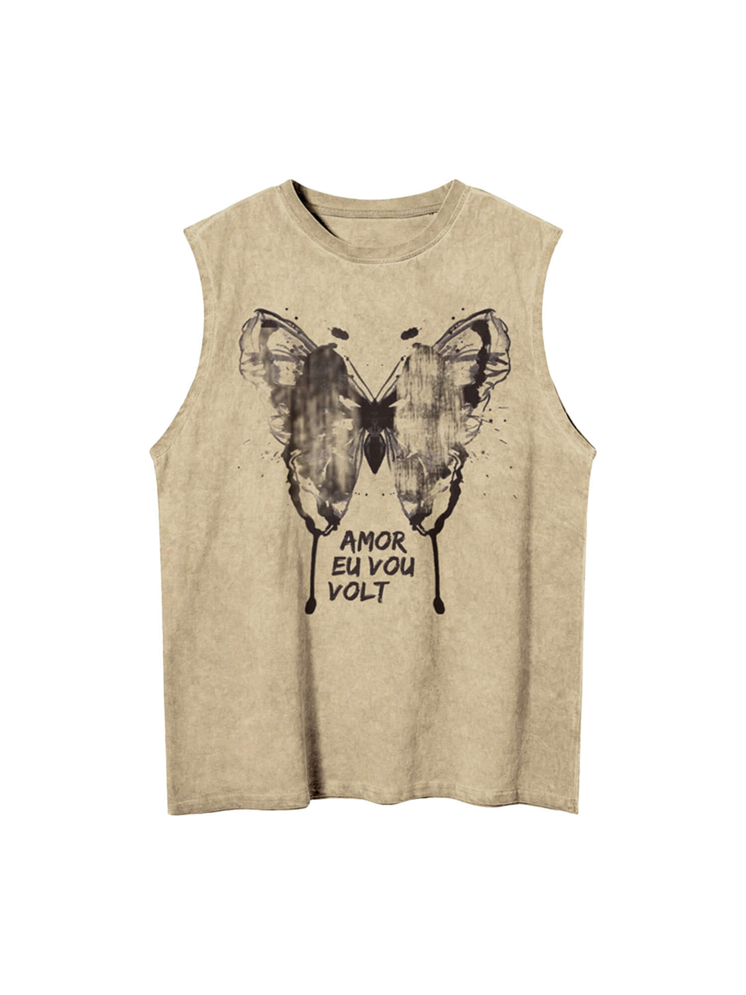 Add bold flair to your warm-weather wardrobe with the Washed Distressed Butterfly Print Vest. Made from a breathable cotton blend, this sleeveless vest features a washed finish and a striking lion graphic that adds power and personality to any casual outf