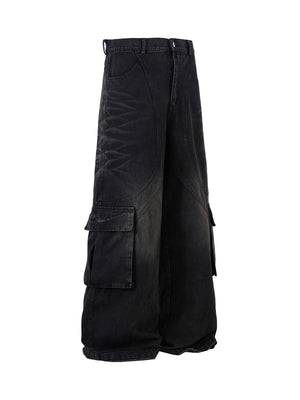 Elevate your casual wardrobe with the Washed Distressed Multi Pocket Cargo Jeans — the perfect balance of utility, comfort, and street-ready style. Made from a soft cotton blend, these high-waisted jeans feature a relaxed fit, functional cargo pockets, an