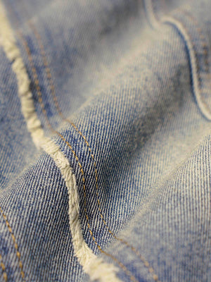 Upgrade your streetwear look with the Washed Distressed Raw Edge Baggy Jeans. Crafted from durable denim, these jeans feature a loose, relaxed fit with stylish side stripes and a raw edge finish for a bold, modern vibe. The elastic waistband ensures all-d