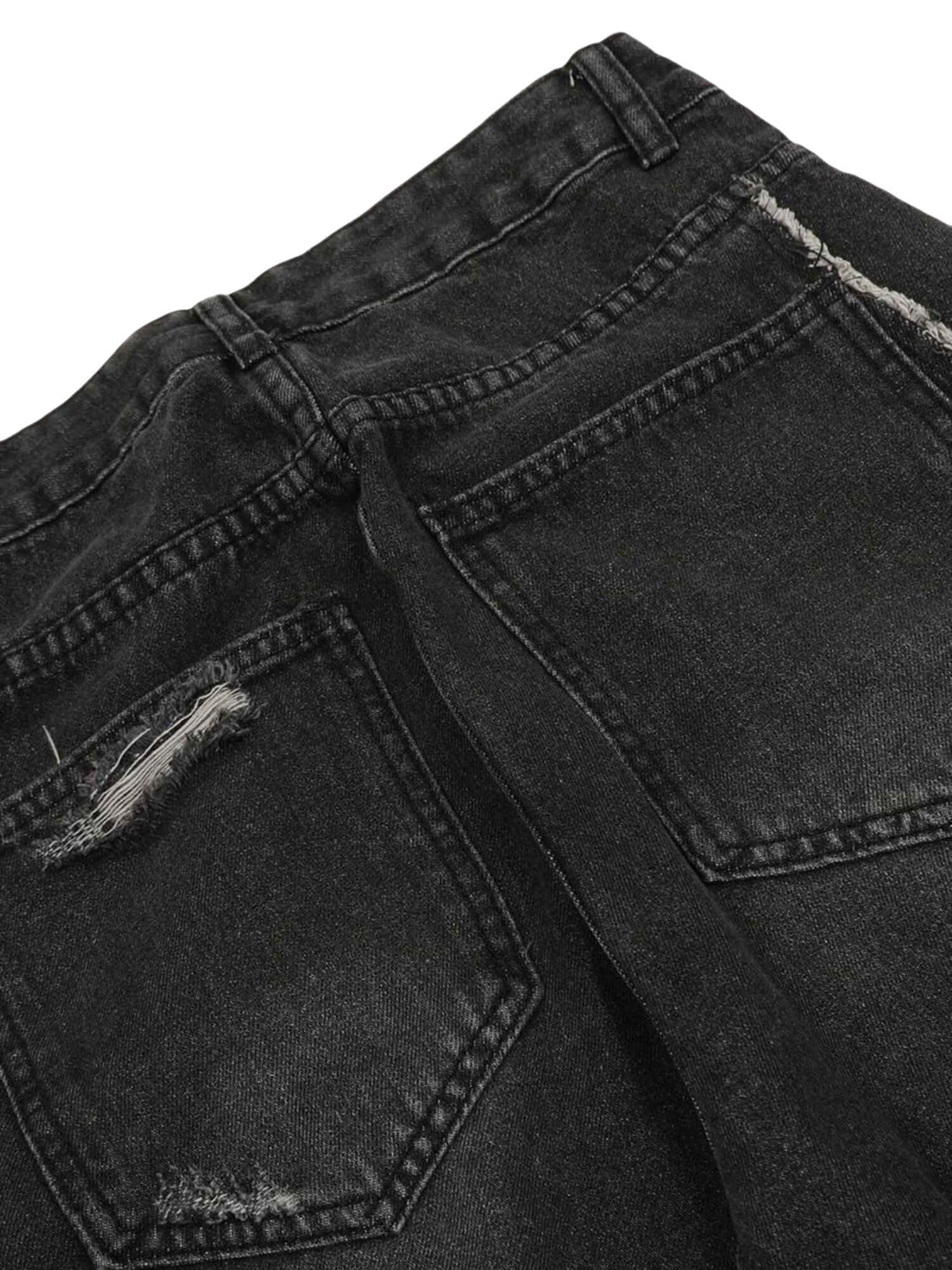 Blend function and fashion with the Washed Multi Pocket Work Cargo Jeans. Made from durable denim, these utility-inspired jeans feature a trendy distressed wash, a loose comfortable fit, and an adjustable waistband for a customizable feel. With multiple s