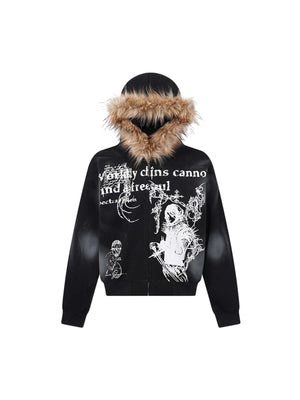 Stay warm and on-trend with the Wasteland Style Cardigan Zip Up Fur Hooded Jacket. Crafted from a soft cotton blend with cozy faux fur trim, this jacket delivers a perfect balance of comfort, warmth, and standout street style. Featuring a drawstring hood,