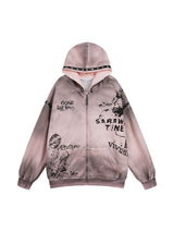 Embrace bold expression with the Wasteland Style Distressed Graffiti Hoodie — where raw edge meets creative street fashion. Crafted from a soft cotton blend, this hoodie features a striking tie-dye effect and vibrant graffiti art print, giving it an effor