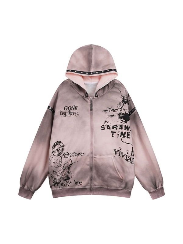 Embrace bold expression with the Wasteland Style Distressed Graffiti Hoodie — where raw edge meets creative street fashion. Crafted from a soft cotton blend, this hoodie features a striking tie-dye effect and vibrant graffiti art print, giving it an effor