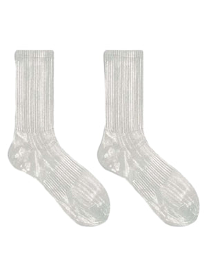 Add a breezy, stylish touch to your summer outfits with the Workwear Distressed Tie-Dyed Socks — the perfect blend of minimalist design and casual chic. Made from sheer, lightweight nylon, these socks feature a subtle ribbed texture and elastic cuffs for