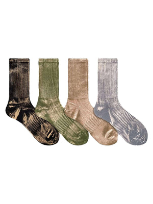 Add a breezy, stylish touch to your summer outfits with the Workwear Distressed Tie-Dyed Socks — the perfect blend of minimalist design and casual chic. Made from sheer, lightweight nylon, these socks feature a subtle ribbed texture and elastic cuffs for