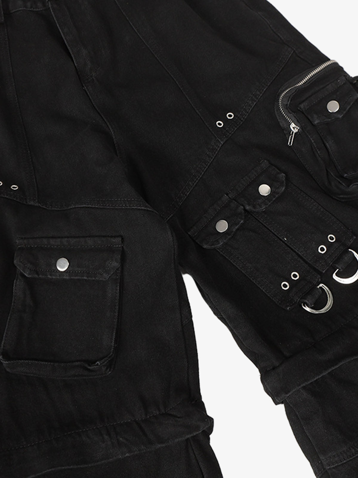 Two-in-One Design Streetwear Tactical Multi-Pocket Cargo Pants - image 3