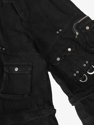 Two-in-One Design Streetwear Tactical Multi-Pocket Cargo Pants - thumbnail 3