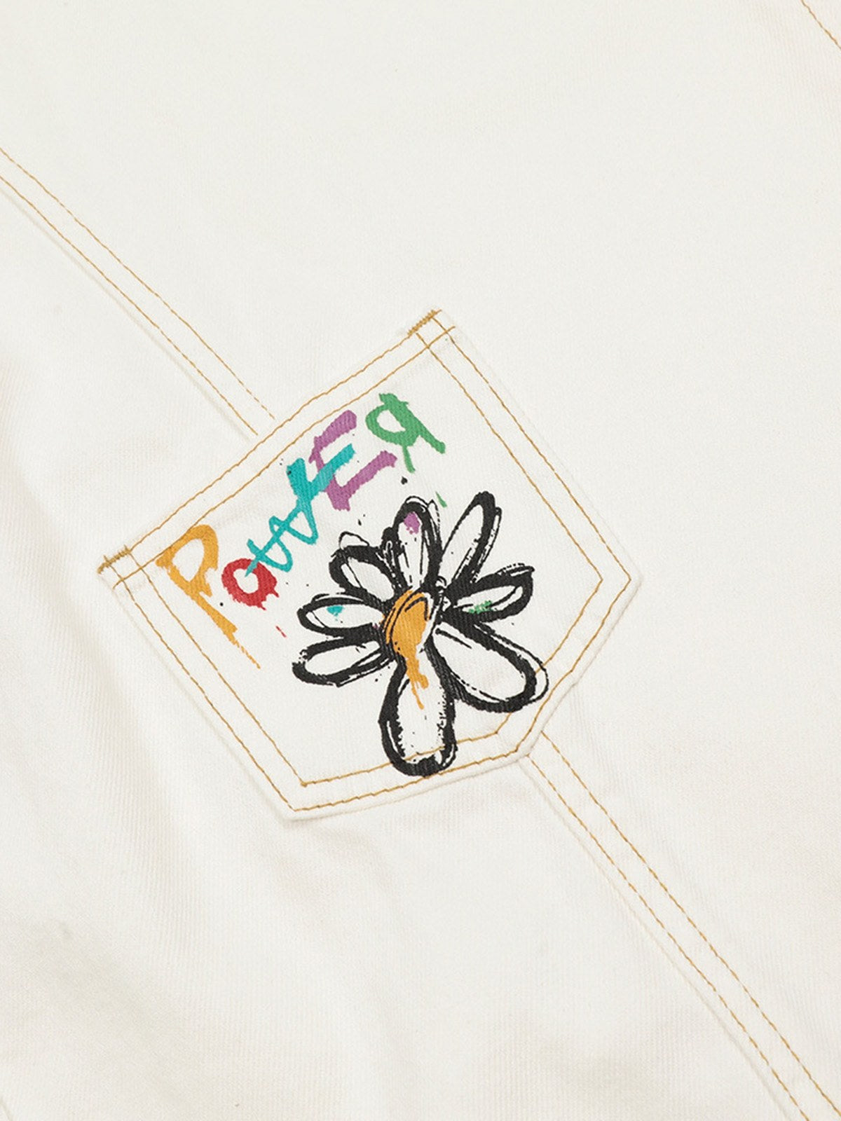 Embroidered Floral Patches Barrel Jeans - image 3