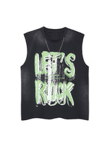Street Graphic Spray Print Necklace T-Shirt