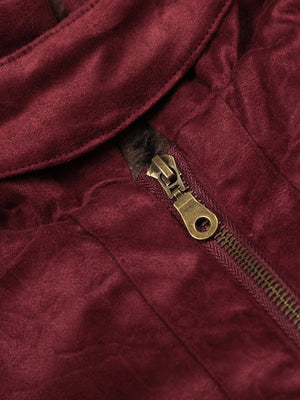 Suede bomber jacket – detail view | XoKool