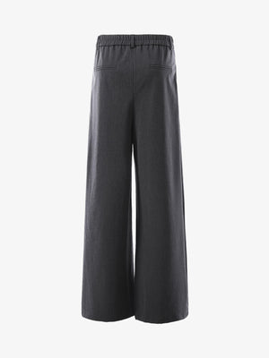 Retro Asymmetric Waist Loose Wide-Leg Trousers - thumbnail 3