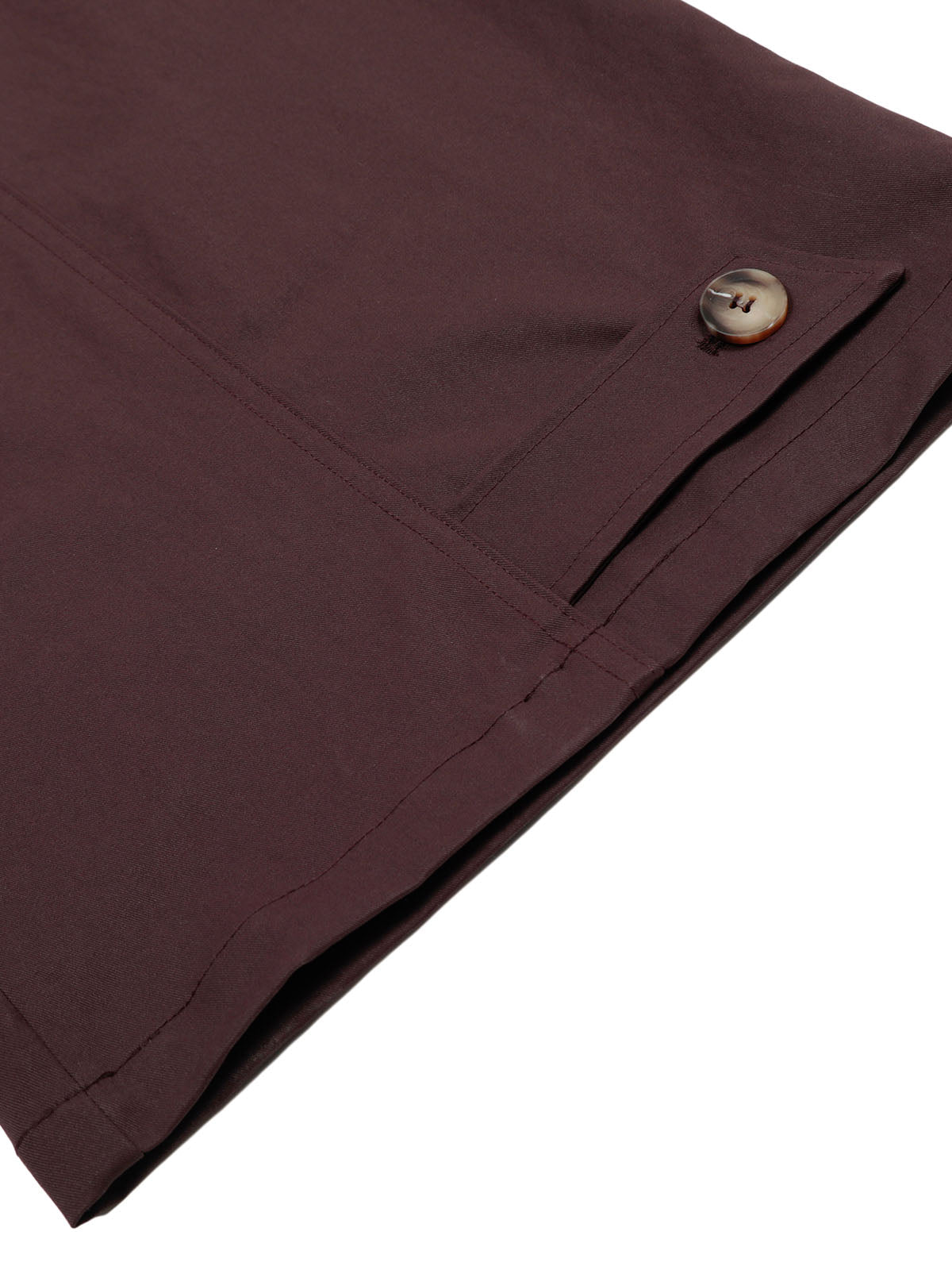 Wide leg cargo pants – hem button tab close-up | XoKool
