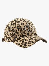 Retro Leopard Print Curved Baseball Cap