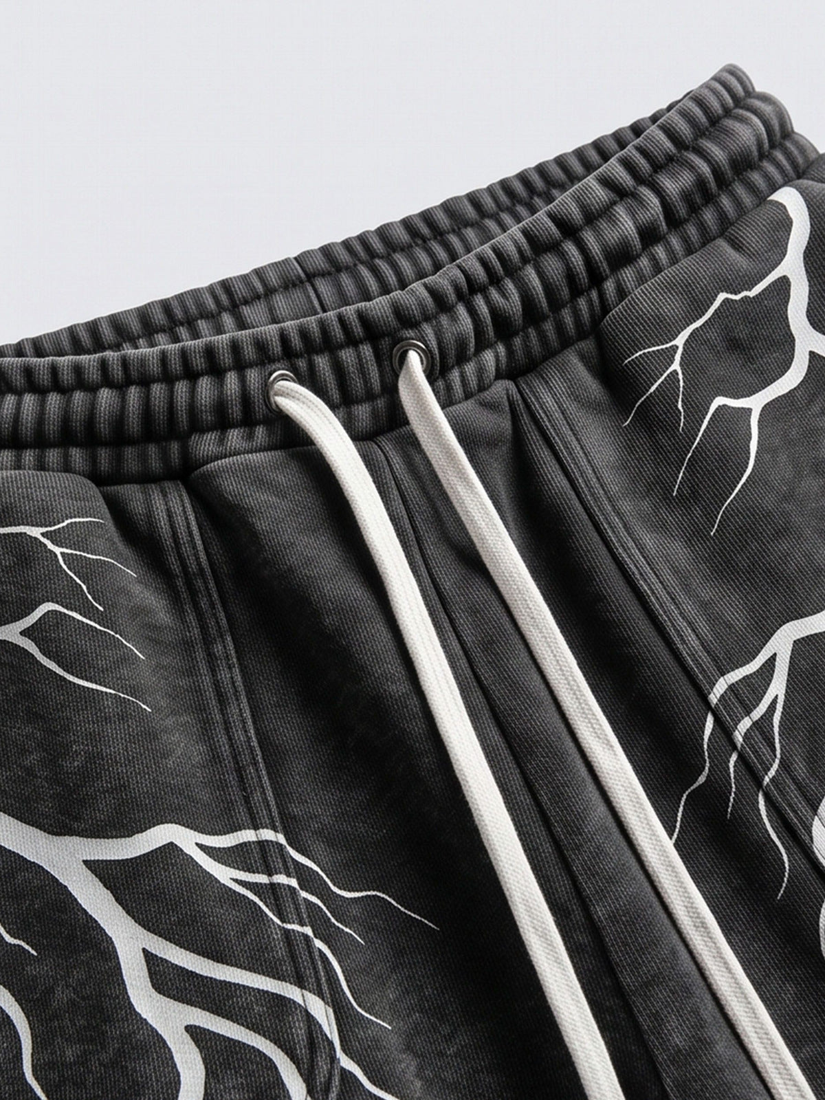 Acid wash sweatpants – Waistband and drawstring close-up | XoKool