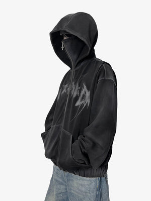 Ski mask hoodie – on model, side | XoKool