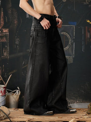 Acid Wash Wide Leg Jeans – Detailansicht | XoKool