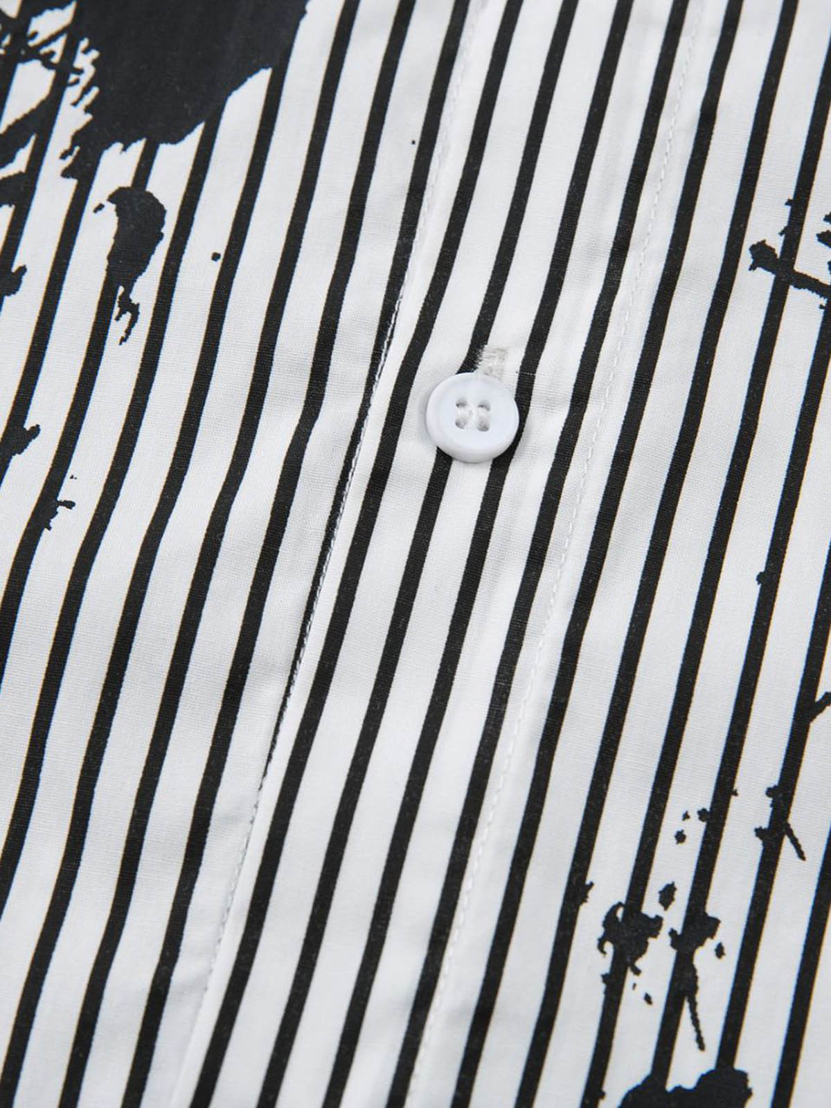 Street Dark Faux Two-Piece Striped Shirt - image 6