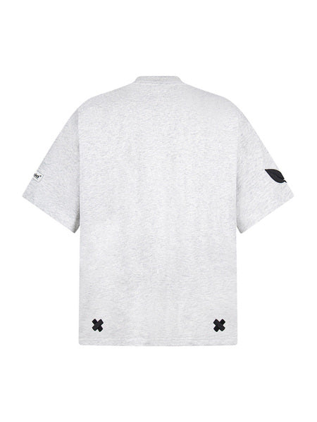 Street Heavy Embroidered Floral T-Shirt