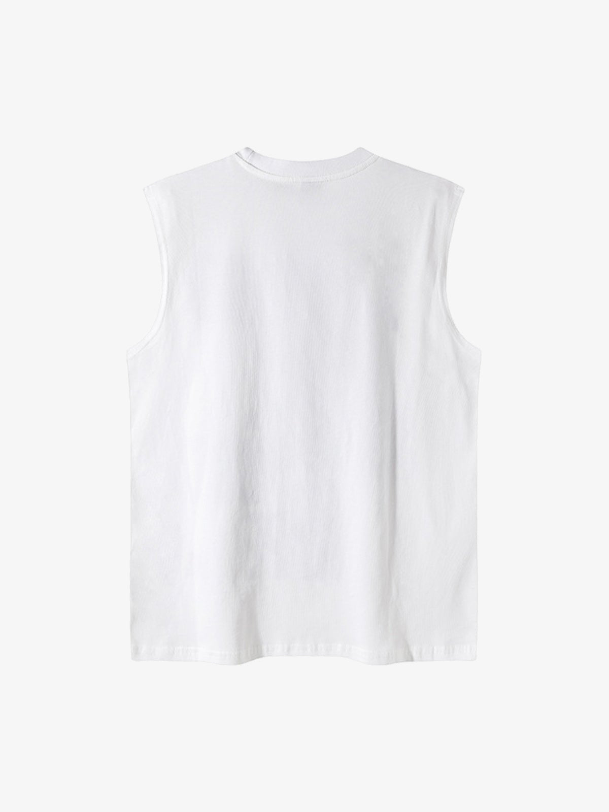 Ärmelloses Graphic T-Shirt – Weiß, Rückansicht | XoKool