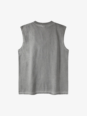 Ärmelloses Graphic T-Shirt – Grau, Rückansicht | XoKool