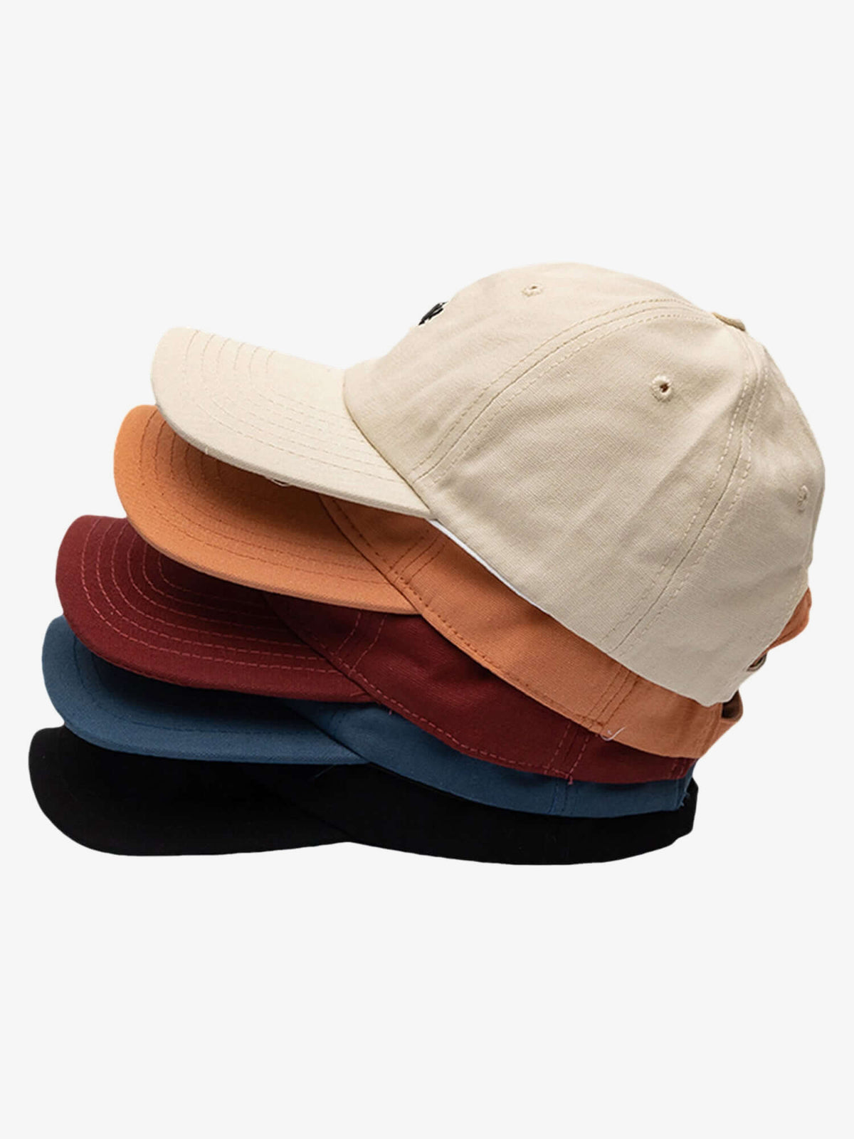 Gorra dad hat bordada Paradise con detalle de pez – todos los colores apilados | XoKool