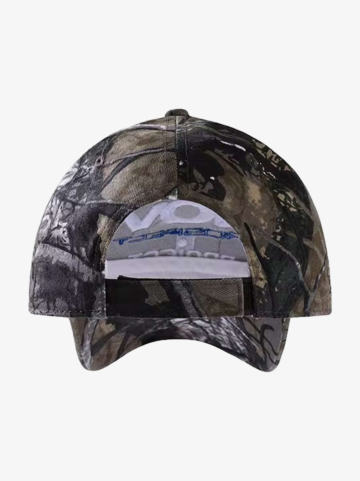 Baseballcap in Baum-Camo mit 3D-Stickerei – Rückansicht mit Verschlussband | XoKool