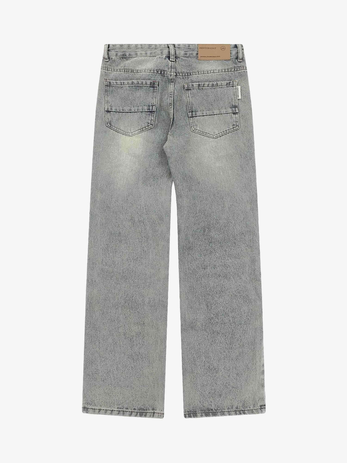 Ripped Zip Jeans – Rückseite flach | XoKool