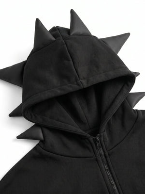 Engel Spike Hoodie – Nahaufnahme Kapuze mit Spikes | XoKool