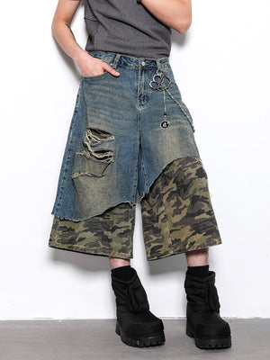 Camo-Layer Jorts – am Model, Seitenansicht | XoKool